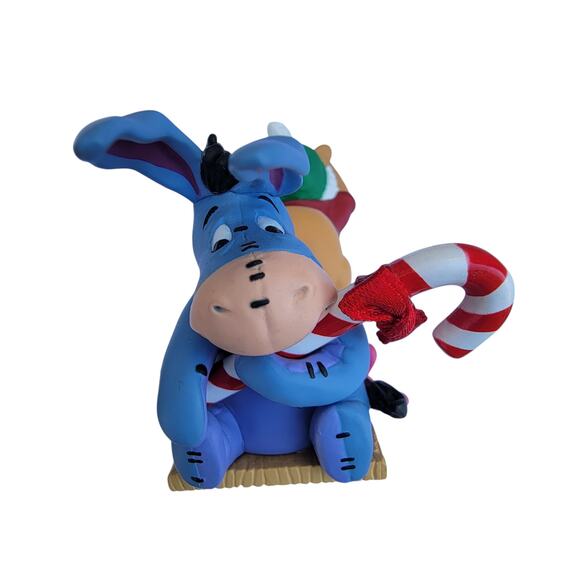 Vintage Winnie the Pooh & Eeyore Christmas Ornament on Sled Disney 2000s - Picture 2 of 10